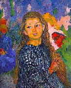  Giovanni   Giacometti Portrait of Ottilia Giacometti Sweden oil painting artist